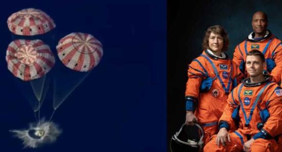 பூமிக்கு திரும்பிய ஓரியன் விண்கலம்